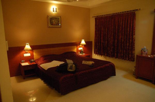Hotel room in Pondicherry on South India tour