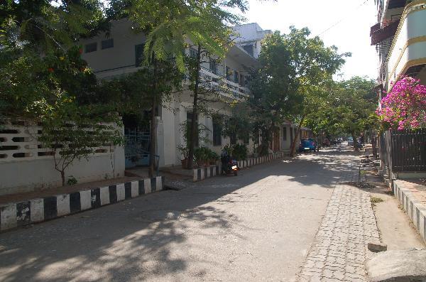French street in Pondicherry on South India vacation