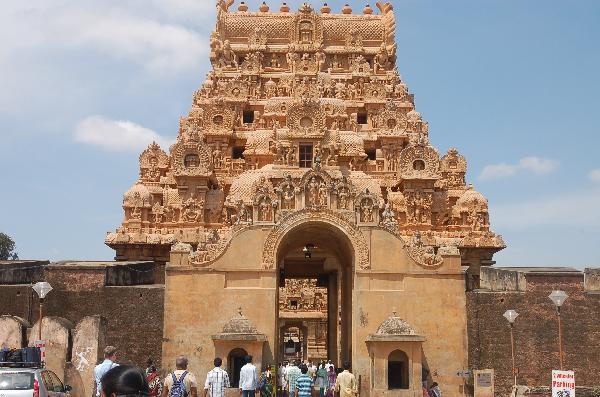 Temple complex in Thanjavur on South India vacation
