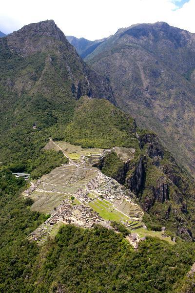 Peru, Machu Picchu view from above