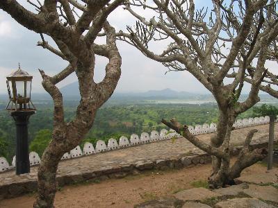 Beautiful view atop the cave temple in Dambulla