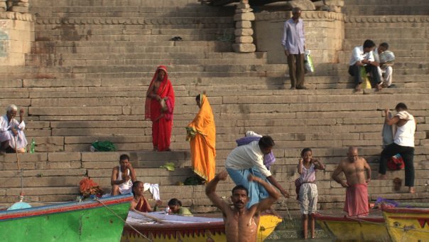 Pilgrims at the Ganges River, Varanasi, India - Jessika Pilkes