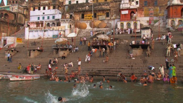 Bathing in the River  Ganges, Varanasi, India 2 - Jessika Pilkes